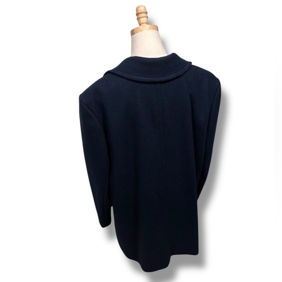 Pendleton Classic Navy Blue 100% Wool Pea Coat Car Coat Blazer Size 18 - Picture 5 of 8